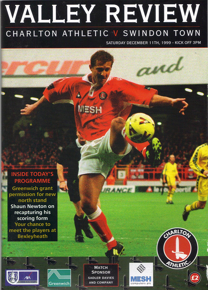 <b>Saturday, December 11, 1999</b><br />vs. Charlton Athletic (Away)